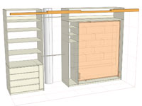 Шкаф-купе в зале